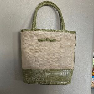 Green and Cream Estée Lauder  Tote Bag